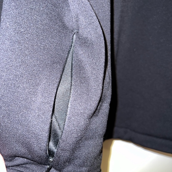 Sweaty Betty Freedom Thermal Running Black Pullover Orange Zipper Gray Trim M - Picture 4 of 9